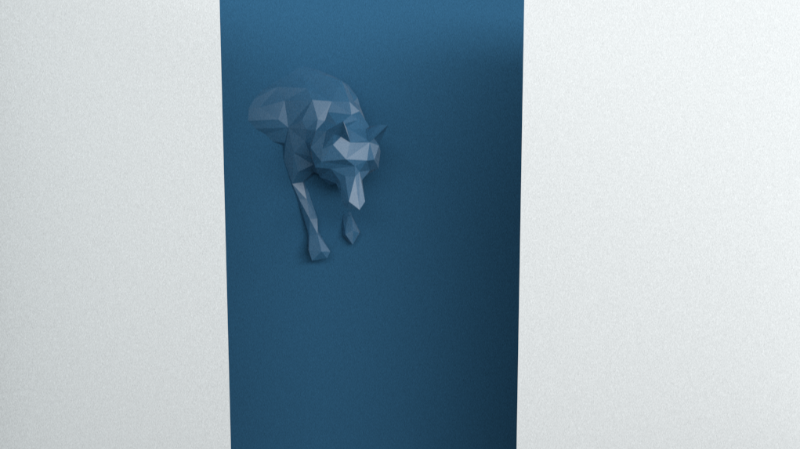 google valesco dublin low poly sculpture 3d render