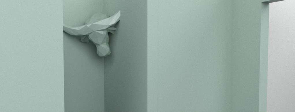 buffalo 3D sculpture render