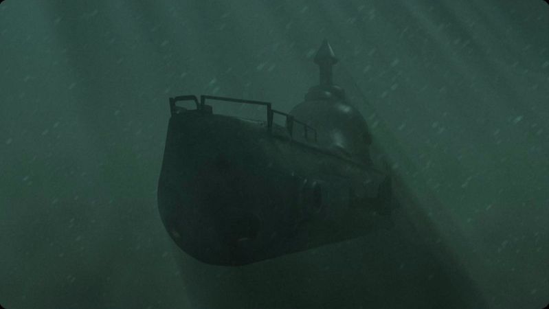 german u-boat 3D model VFX
