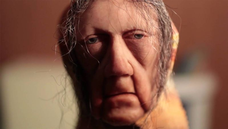 bowsie workshop a terrible hullabaloo old lady puppet sculpture
