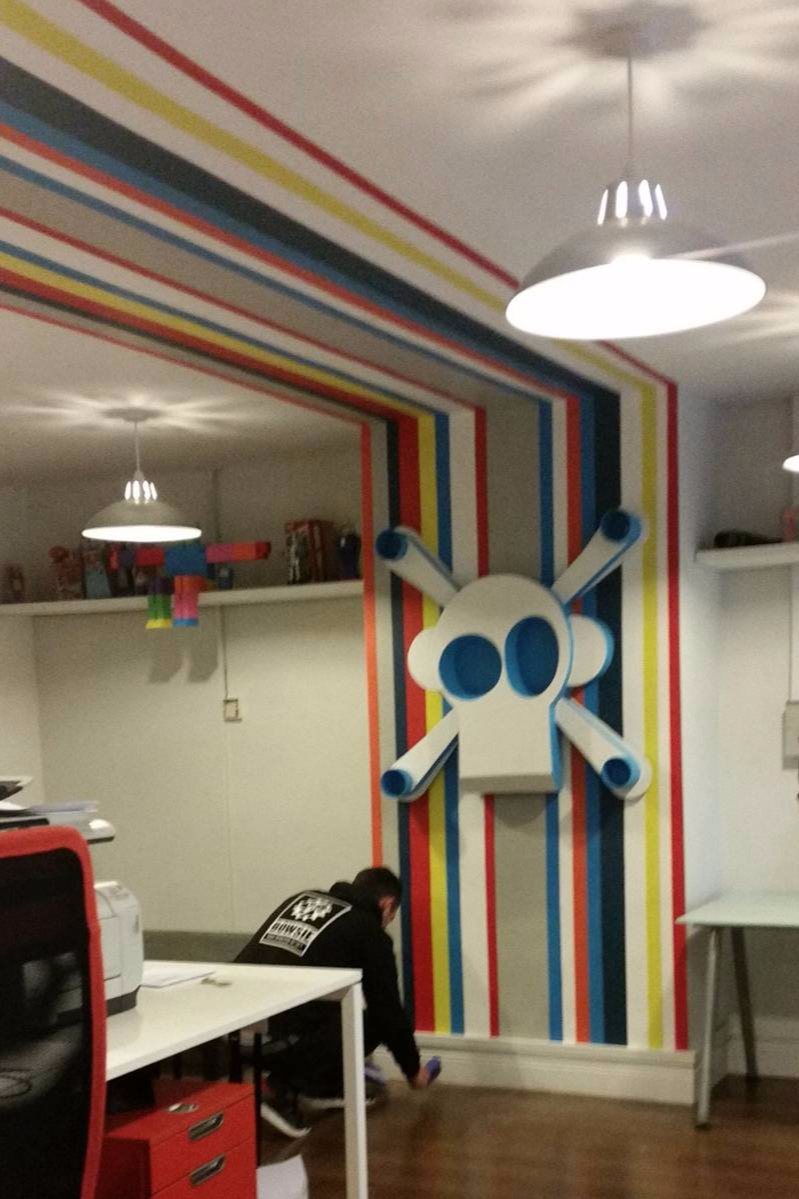 mutiny recording studio logo sculpture