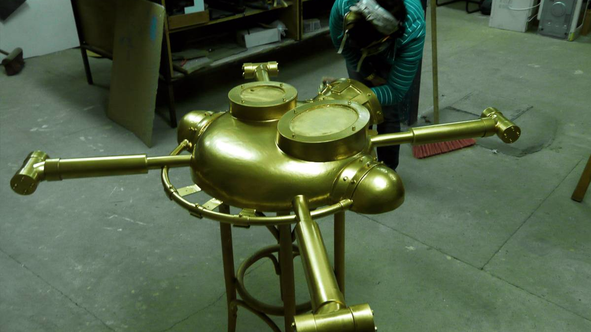 mutiny recording studio logo sculpture