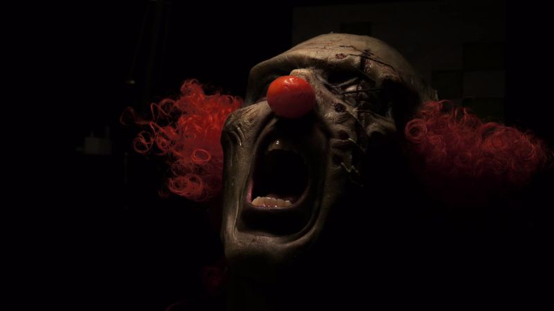 stitches clown prosthetic make up test