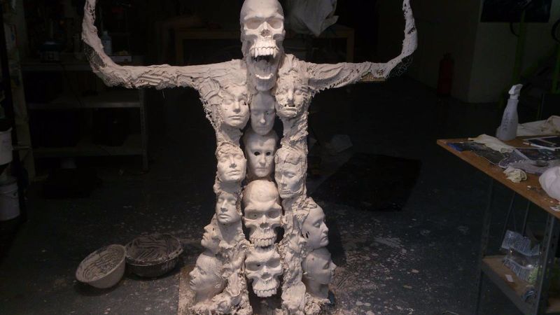 temple bar house of horrors creepy ghost sculptures