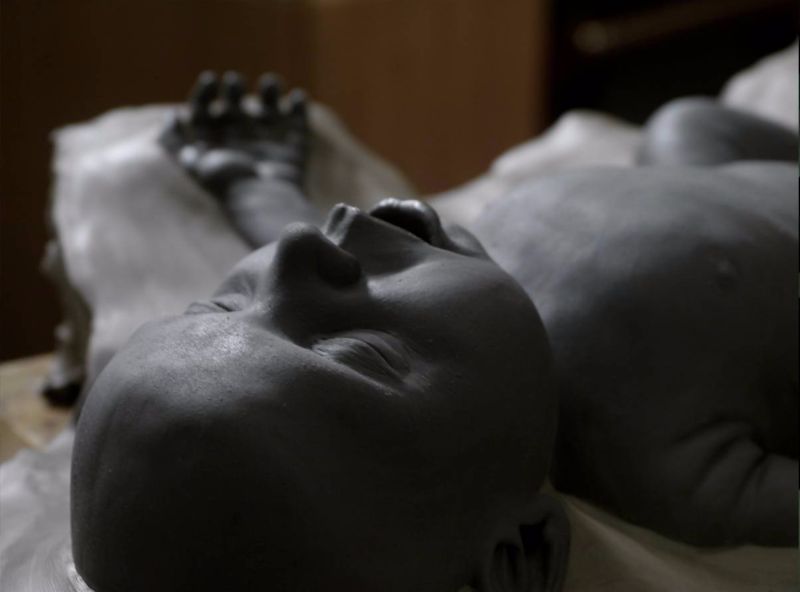 clay baby sculpture