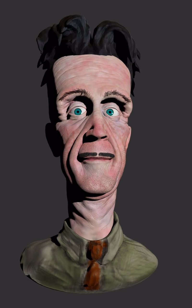 george orwell 3d model zbrush